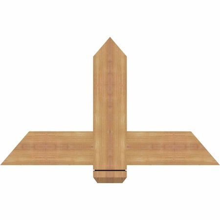 Ekena Millwork Eugene Smooth Timber Gable Bracket, Western Red Cedar, 36"W x 21"H x 1 1/2"D x 5 1/2"F, 14/12 Pitch GBW036X21X0206EUG00SWR